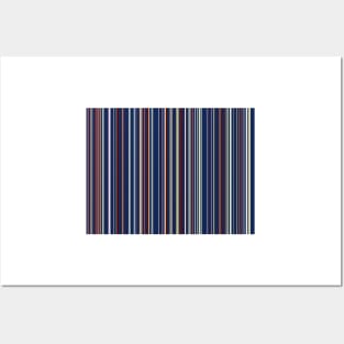 Navy Pinstripe Posters and Art